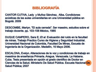 El ruidos en las aulas