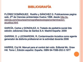 El ruidos en las aulas