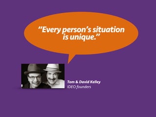 by Genitron
Parte1
Web Marketing
turistico#2014
TSD - Academy
“Every person’ssituation
isunique.”
Tom & David Kelley
IDEO founders
 