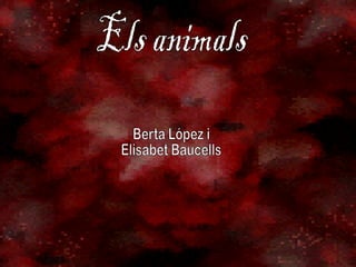 Els animals Berta López i Elisabet Baucells 