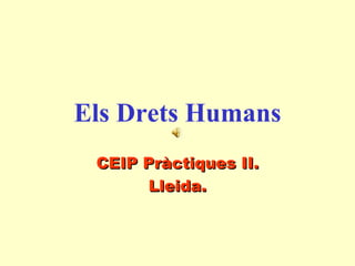Els Drets Humans CEIP Pràctiques II. Lleida. 