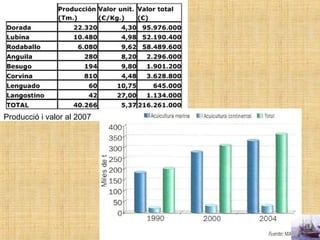 Producció i valor al 2007
 