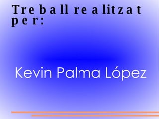 Treball realitzat per: Kevin Palma López 