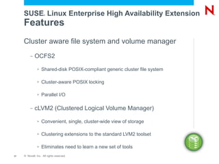Suse Linux Operating System Ha Building High Availability Clusters with SUSE Linux Enterprise High ...