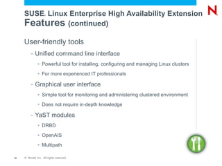 Building High Availability Clusters with SUSE Linux Enterprise High ...