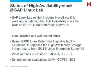 Building High Availability Clusters with SUSE Linux Enterprise High ...
