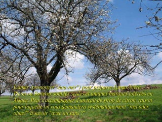 L'amer (prononcer "aaa-mèr") pour préparer l'amer-bière. Picon ou Sommer sont les seules et uniques marques tolérées en Alsace. Peut s'accompagner d'un trait de sirop de citron, raison pour laquelle on vous demandera systématiquement "met oder ohne?" à savoir "avec ou sans ?". 