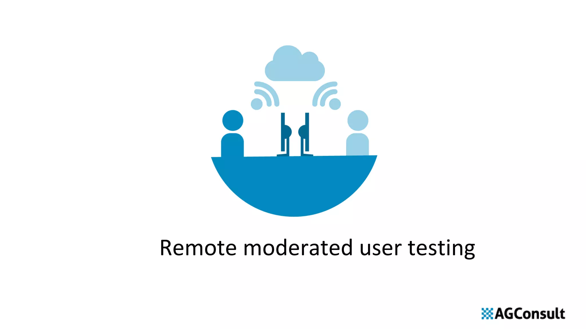 Remote moderated user testing
 