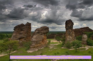 Foto: Domos de Fabedougou ,en Banfora , al suroeste de la capital. Gran conjunto de formaciones rocosas erosionadas por el agua y el viento 