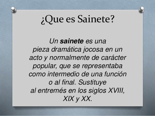 El sainete 9°d