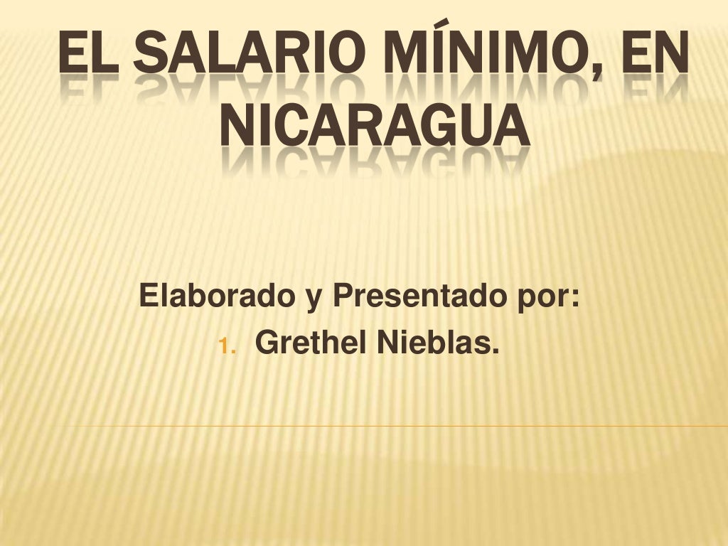 El salario mínimo en Nicaragua