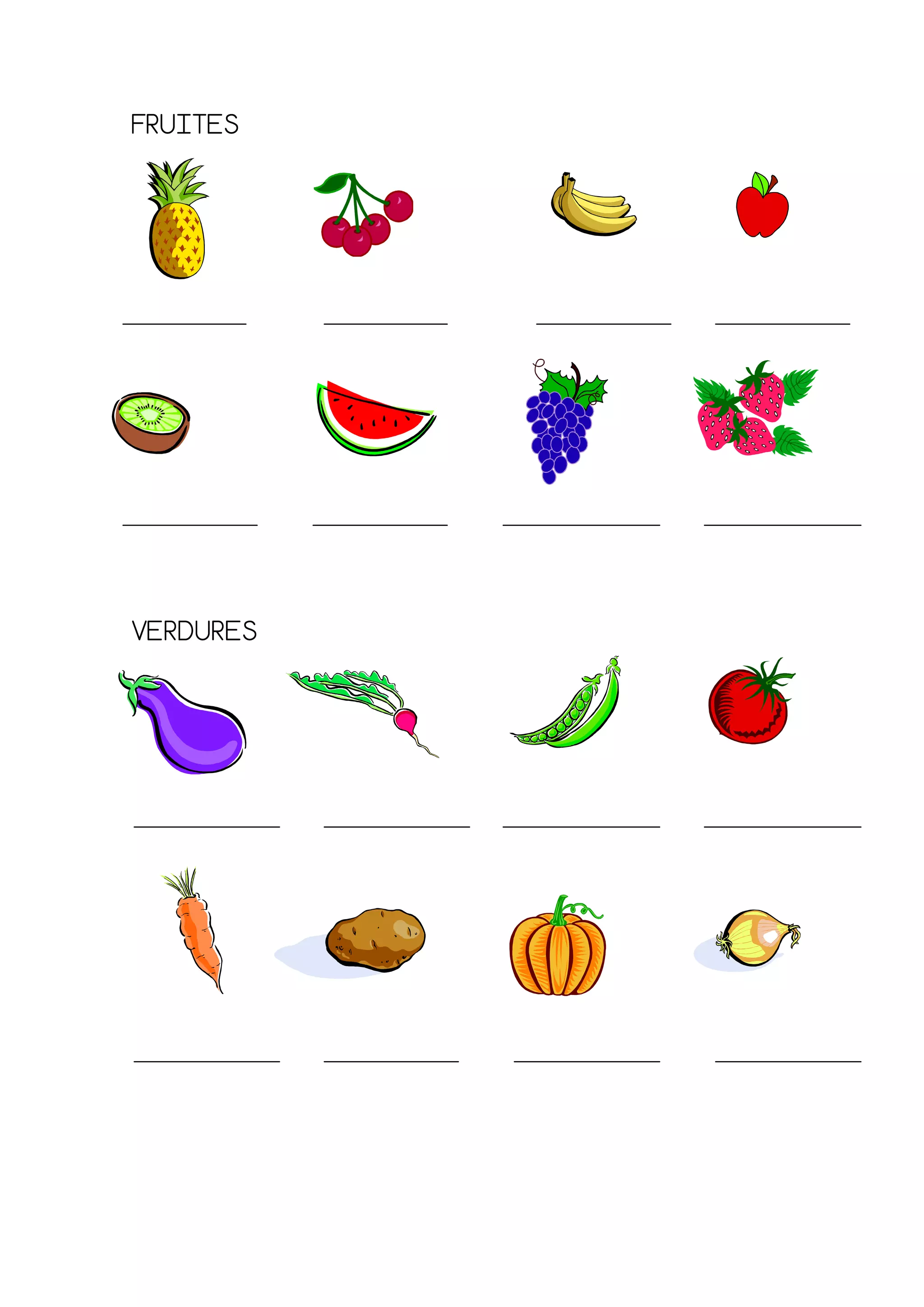 FRUITES




VERDURES
 