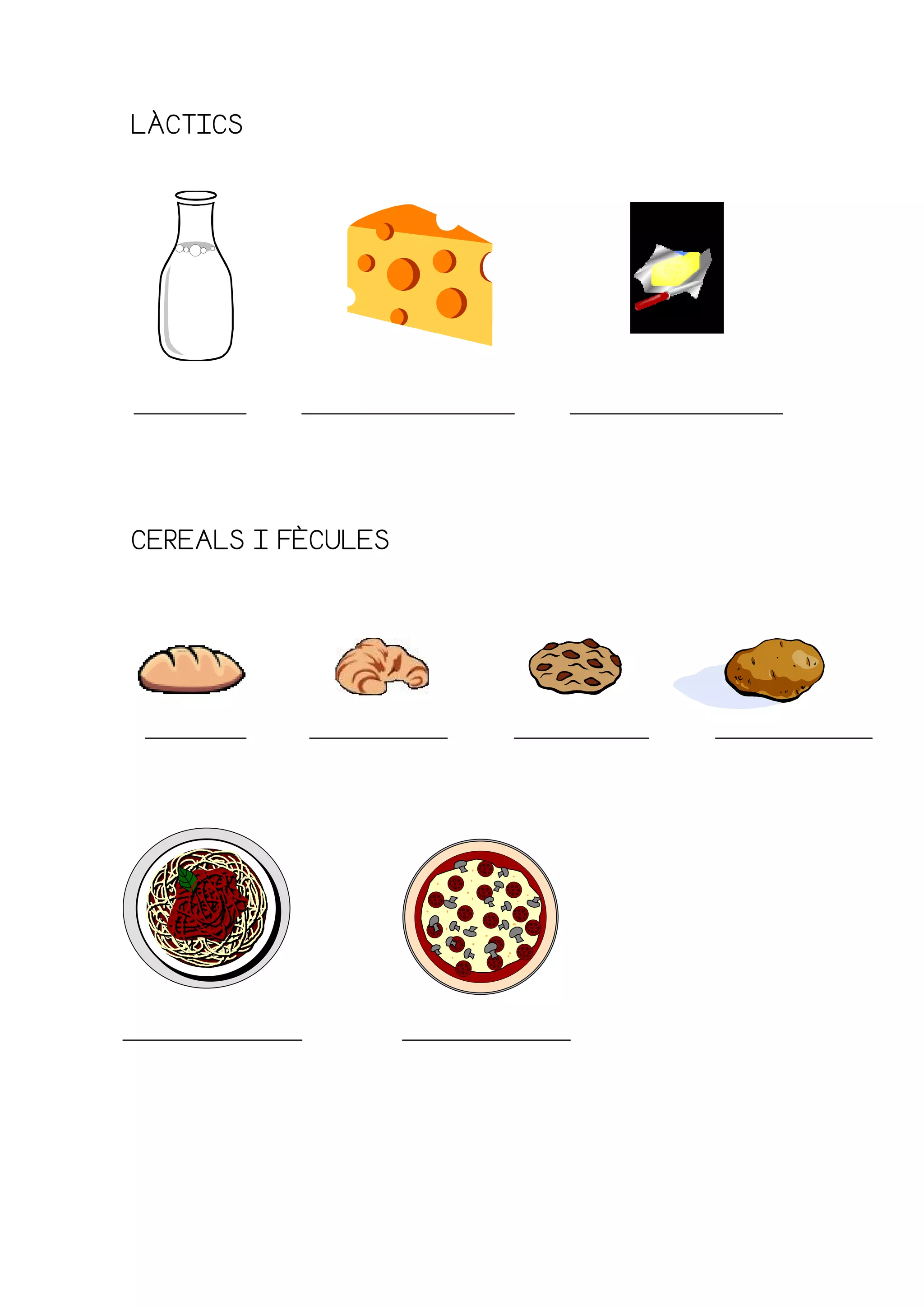 LÀCTICS




CEREALS I FÈCULES
 