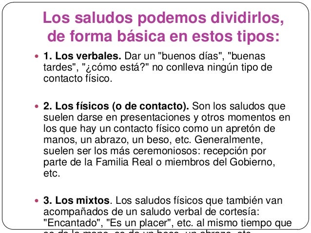 El saludo