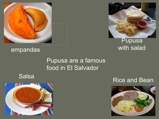 Salsa Rice and Bean Pupusa  with salad  empandas Pupusa are a famous food in El Salvador 
