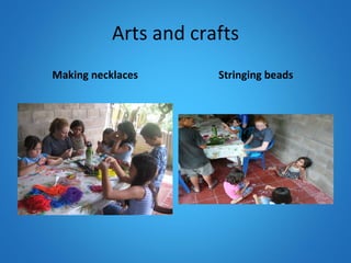 Arts and crafts Making necklaces Stringing beads 