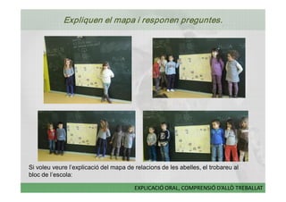 Expliquen el mapa i responen preguntes. 




Si voleu veure l’explicació del mapa de relacions de les abelles, el trobareu al 
bloc de l’escola:

                                        EXPLICACIÓ ORAL, COMPRENSIÓ D’ALLÒ TREBALLAT 
 