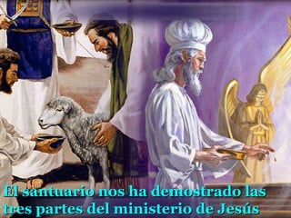 El santuario nos ha demostrado las tres partes del ministerio de Jesús 