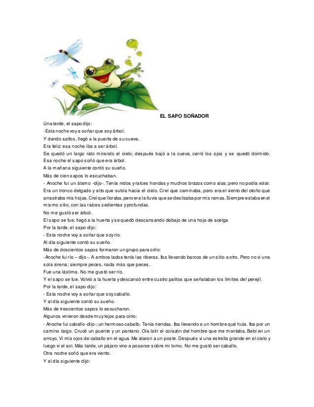 El sapo soñador (cuento)