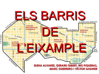 ELS BARRIS  DE  L’EIXAMPLE ELENA ALVAREZ, GERARD GIBERT, IRIS PIQUERAS, MARC GUERRERO I VÍCTOR SAGNIER 
