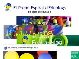El Premi Espiral d'Edublogs
Els blocs en educació
 