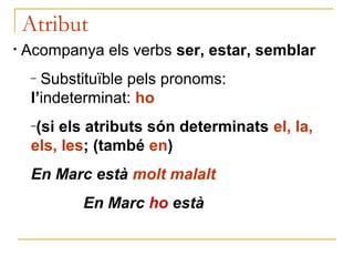 Els complements verbals | PPT