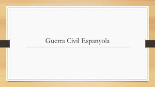 CAUSES
LES PRINCIPALS CAUSES DE LA GUERRA CIVIL
ESPANYOLA VA SER LA OPOSICIÓ DELS SECTORS
CONSERVADORS DE LA SOCIETAT A LE...