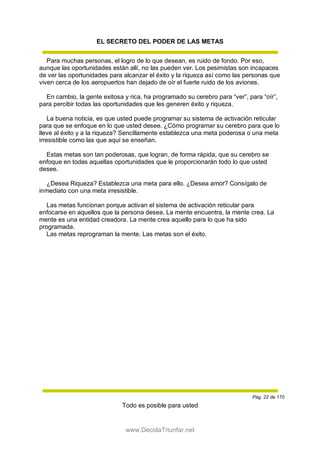 El secreto del poder de las metas | PDF