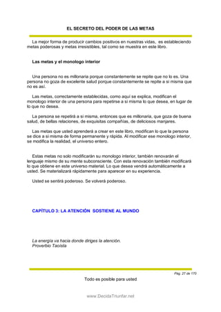 El secreto del poder de las metas | PDF