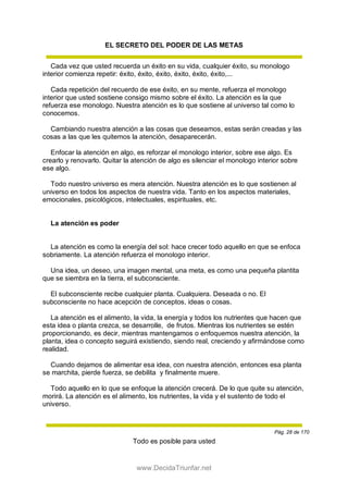 El secreto del poder de las metas | PDF