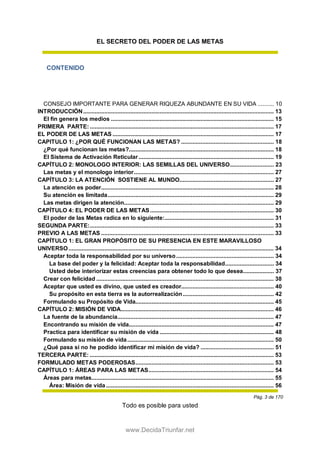 El secreto del poder de las metas | PDF