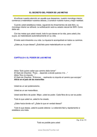 El secreto del poder de las metas | PDF
