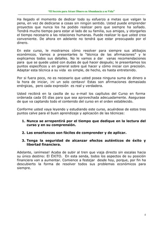 El secreto para atraer dinero en abundancia a su vida | PDF
