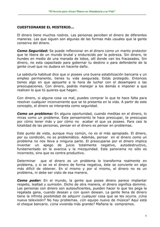 El secreto para atraer dinero en abundancia a su vida | PDF