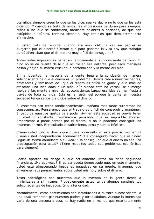 El Secreto Para Atraer Dinero En Abundancia A Su Vida