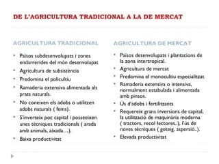 L’ESTRUCTURA DE LES EXPLOTACIONS
AGRÀRIES
 Els latifundis són explotacions de grans dimensions
( més de 100 ha) on es pra...