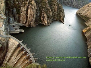 Presa y central de Aldeadávila en losPresa y central de Aldeadávila en los
arribes del Dueroarribes del Duero
 