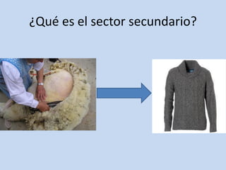 ¿Qué es el sector secundario?
 