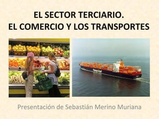 EL SECTOR TERCIARIO. EL COMERCIO Y LOS TRANSPORTES Presentación de Sebastián Merino Muriana 