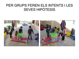 PER GRUPS FEREN ELS INTENTS I LES
SEVES HIPÒTESIS
 