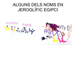 ALGUNS DELS NOMS EN
JEROGLÍFIC EGIPCI
 