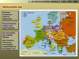 França 1812
Enemics de
França el 1812
Derrotes de Napoleó
després del 1812
L’ENFONSAMENT DE L’IMPERI NAPOLEÒNIC
3.- L’ÈPOCA NAPOLEONICA 1799-1815
Les derrotes de Napoleó en Espanya i Rússia van
tenir una gran importància, perquè van demostrar
que els exèrcits de Napoleó no eren invencibles.
 