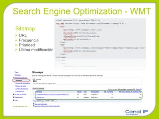 Search Engine Optimization - WMT Sitemap URL Frecuencia Prioridad Última modificación 