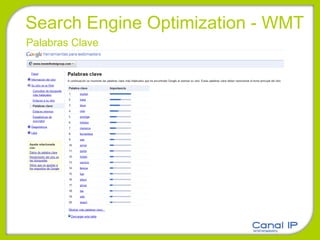 Search Engine Optimization - WMT Palabras Clave 