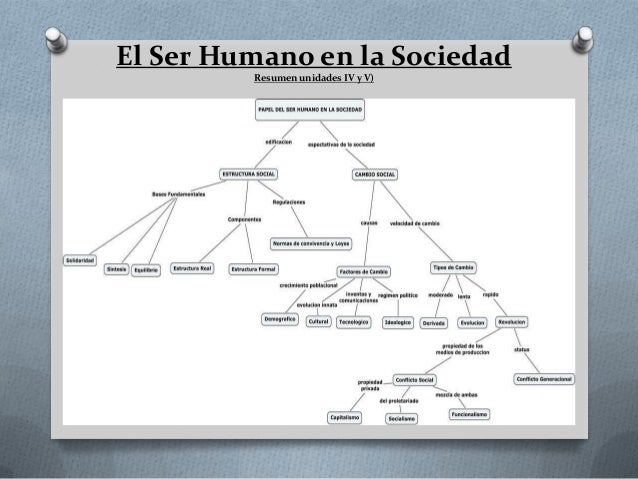 El Ser Humano en la Sociedad ( Resumen Unidades IV y V )
