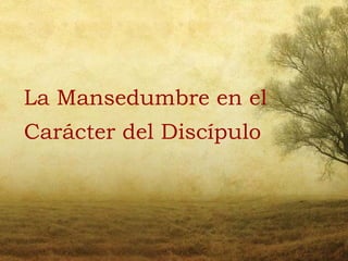 La Mansedumbre en el
Carácter del Discípulo
 