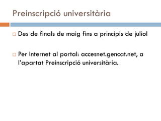 Els Estudis Universitaris