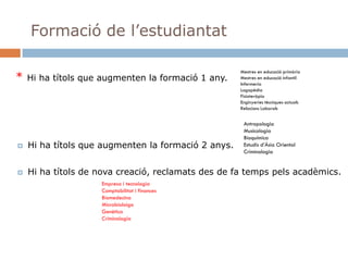 Els Estudis Universitaris