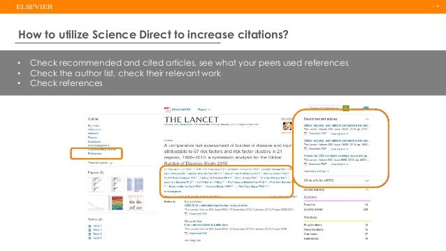 Elsevier how to get more citation University of Balamand