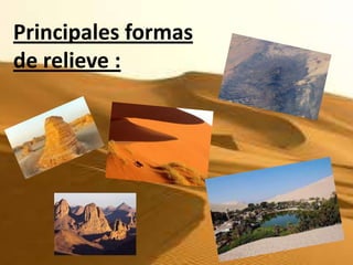 Principales formas
de relieve :
 